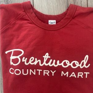 Clare V. Red Brentwood limited edition crewneck sweatshirt